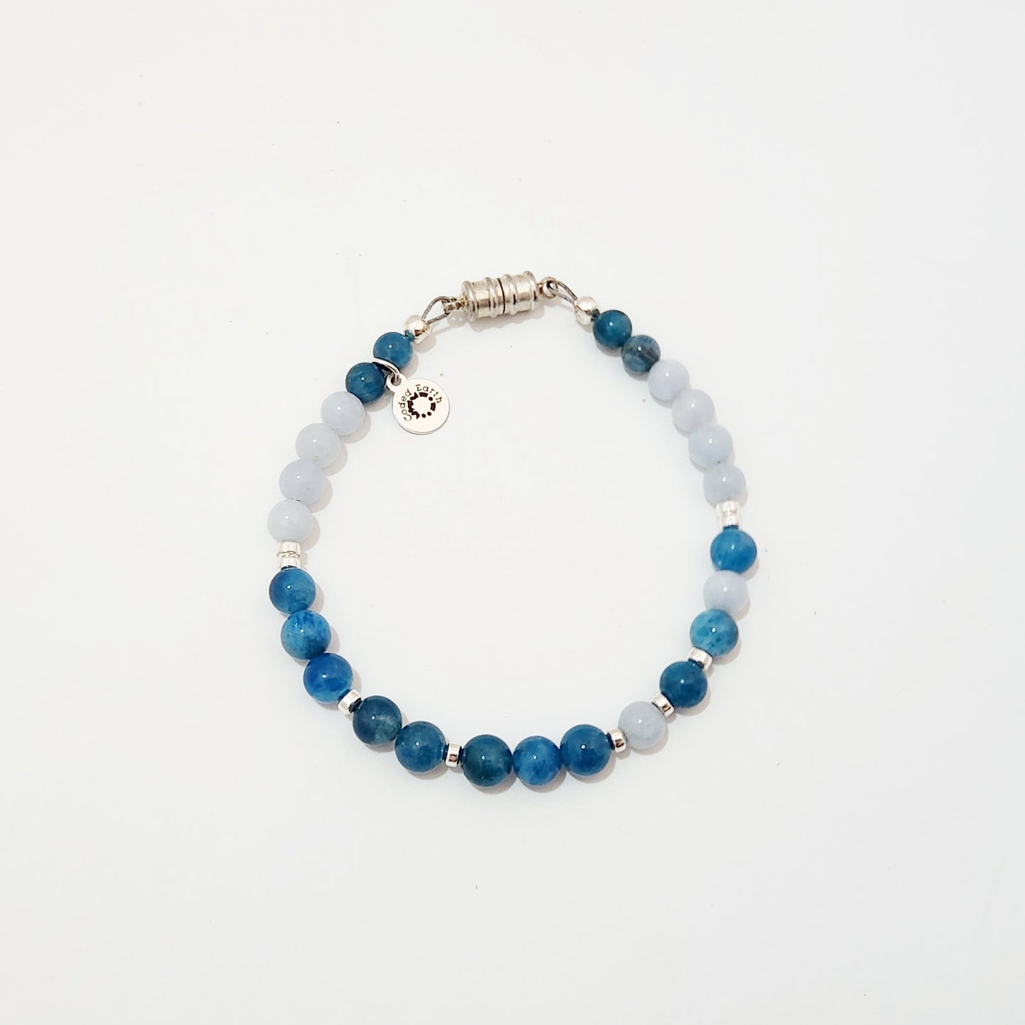 Apatite & Aquamarine Steel Bracelet